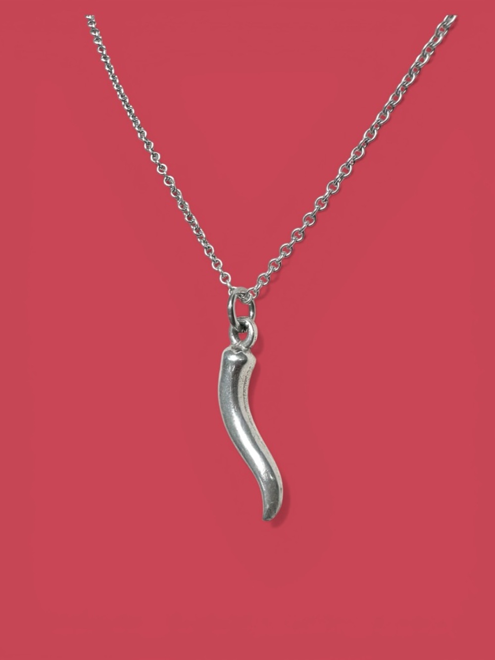 🤍Sterling Silver Chili Pepper Pendant Necklace